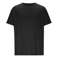 thumbnail image 3 of HBGVBA Shirts for Men,Men Short Sleeve Shirt,Men's Summer Lightweight Stretch Solid Color Sun Protection Dry Running Short Sleeve Round Neck Soft Breathable Sports Shirts, 3 of 4