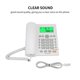 thumbnail image 3 of Teléfono clásico Teléfono de marcación con teclado de estilo tradicional Teléfono fijo multifuncional para el hogar Oficina de negocios Teléfono de marcación con teclado tradicional Inevent EL014341-00, 3 of 6