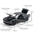 thumbnail image 4 of 1:32 Simulation Challenger Hellcat SRT Red Eye Classics Alloy Cars Toy Diecasts Vehicles Metal Model Car Decoration Kid Gift Boy,GRAY, 4 of 8