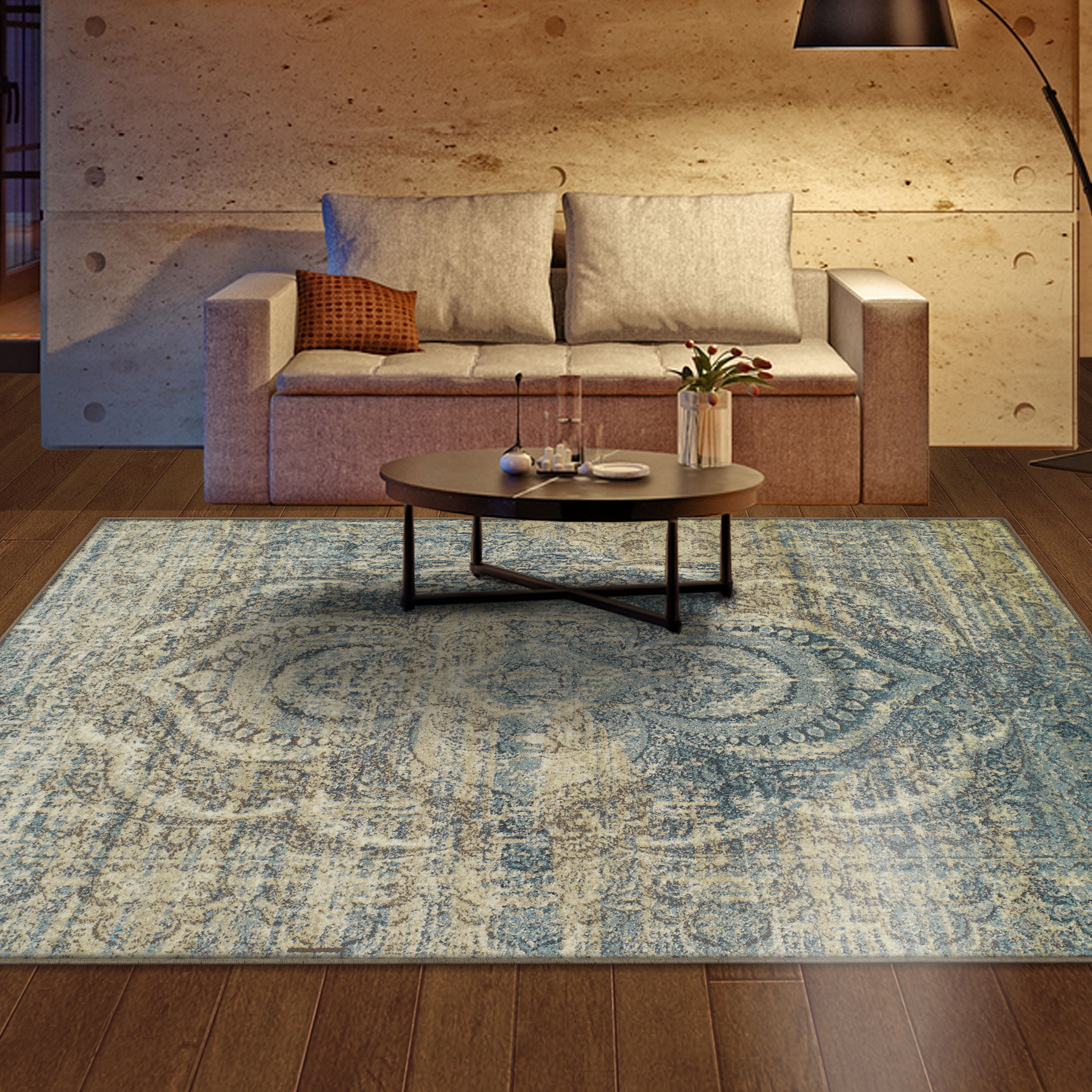 Impressions Evana Indoor Modern Distressed Area Rugs and Runner Rugs