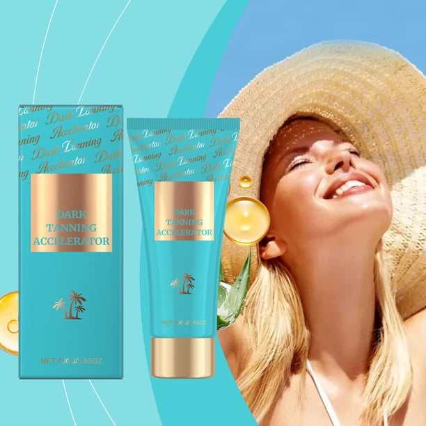 Gel Bronceador Intensivo | Acelerador de Bronceado para Camas y Exteriores | Autobronceador Marrón Rápido con Extracto de Zanahoria | Fórmula Hidratante No Grasosa | Bronceado Oscuro de Larga