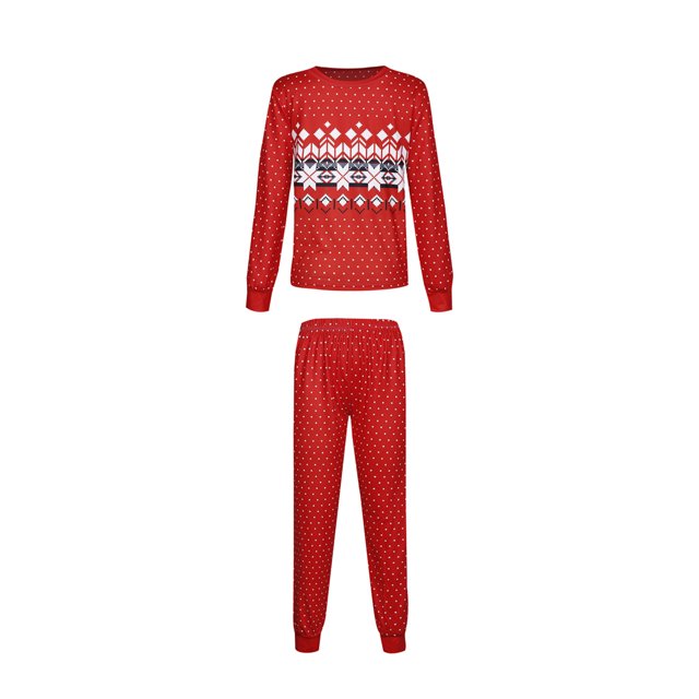 Mialoley Pyjamas de Noël pour la Famille Pyjamas à Manches Longues Ensemble de Deux Pièces