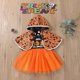thumbnail image 1 of Vestido De Halloween Ropa De Niños Letra De Calabaza Vestido Sin Mangas Más Traje De Capa De Encaje, 1 of 4