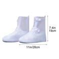 thumbnail image 3 of MMJ Unisex Silicone Rain Shoe Covers Thickened Waterproof Non Slip Reusable for Outdoor Walking Cycling Garden 11.8x7.9in, 3 of 8