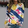 thumbnail image 2 of Bibifish Womens Sweatshirts Colorful Printed Crewneck Long Sleeve Sweatshirts Streetwear Daily Casual Loose Fit Comfortable Pullover Tops, 2 of 5