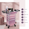 thumbnail image 2 of Rolling Makeup Trolley Train Case Adazzo 4 en 1, color rosa brillante, 2 of 7