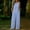 Light Blue, variant on Plcasen Women's 2 Piece Outfits Linen Vest Waistcoat Dressy Casual Sets Wide Leg Pants Suits