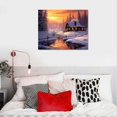 thumbnail image 4 of Nawypu  Winter Landscape Snow Forest Vintage Canvas Wall Art, Snow Covered Trees Gold,white Vintage Pictures For Office Living Room Poster Bedroom Home Bathroom Decor, 4 of 4