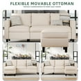 thumbnail image 7 of Walsunny Convertible L Shaped Sleeper Sectional Sofa Couch 3 Seat Sofa with Reversible Chaise for Living Room Apartment and Small Space, Beige, 7 of 7