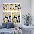 thumbnail image 6 of Kitchen Window Curtains Valance and Tier Set, Farmhouse Cow Sunflower Rod Pocket Tier Curtain Valance Set, Vintage Newspapers Back Light Filtering Cafe Curtains for Bedroom Living Room, 6 of 9