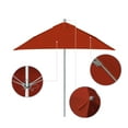thumbnail image 2 of California Umbrella  6' Sq. Aluminum Frame, Fiberglass Rib Patio Umbrella, Push Open, Anodized Sliver Finish, Sunbrella Fabric Henna, 2 of 5