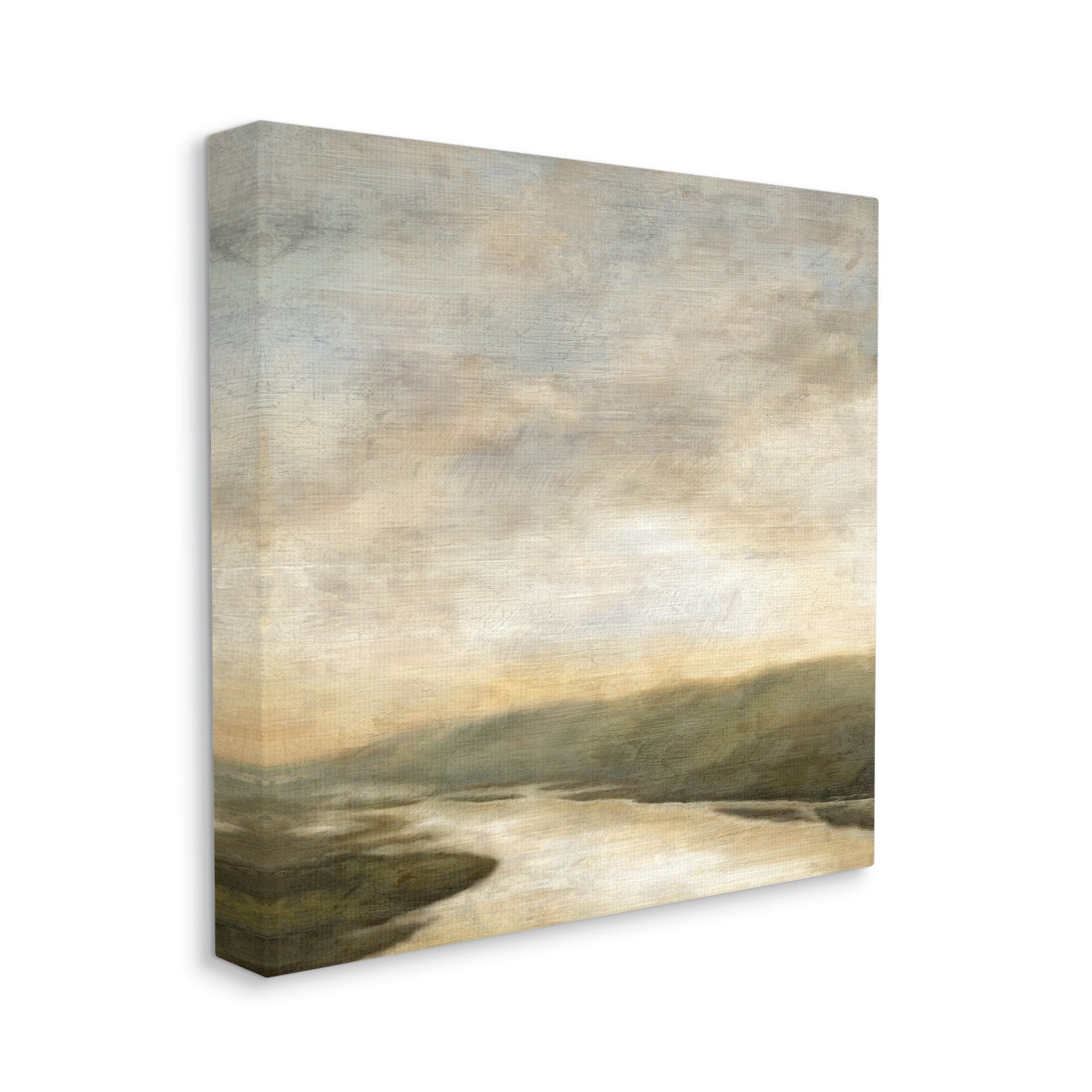 Stupell Industries Serene Rural Shallow River Rainy Atmosphere Impressionist Painting,30 x 30, Design by Suzanne Nicoll