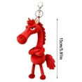 thumbnail image 4 of 2026 Year Of The Horse Keychain,Funny Horse Keychain For Women Men,2026 Chinese New Year Gift Mascot,Lucky Horse Guardians,Small Charm Symbolizing Strength,Courage,and Moving Forward (Red1), 4 of 4