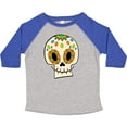 thumbnail image 3 of Inktastic Smiling Sugar Skull for Day of the Dead Boys or Girls Toddler T-Shirt, 3 of 5