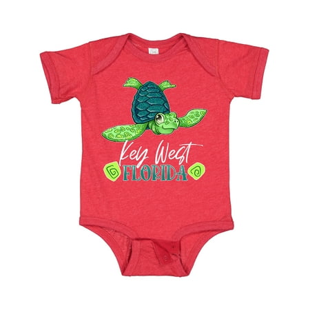 

Inktastic Key West Florida Happy Sea Turtle Gift Baby Boy or Baby Girl Bodysuit