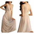 thumbnail image 3 of Camisón Elegante de Mujer con Escote en V, Sin Mangas, de , con Encaje y Falda Larga con Tirantes Anchos. S, 3 of 6