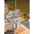 thumbnail image 2 of Outdoor Tablecloth with Umbrella Hole for Patio/Picnic/Party/Camping, Farmhouse Sunflower Waterproof Table Cloth Square Cover Washable, Vintage Daisy Butterflies Rustic Wood (54"x 54"), 2 of 8