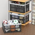 thumbnail image 5 of Collapsible Utility Crate Storage Bin, Folding Plastic Stackable Utility Crates, Black, 2PK - 42L, 5 of 7