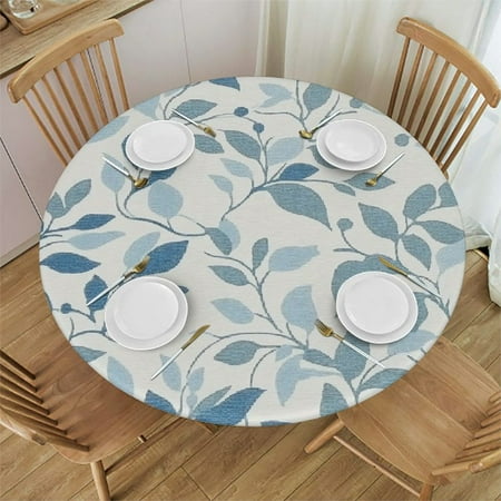 

XINLUO Round Tablecloth with Elastic Round Outdoor Tablecloths Table Covers for Round Tables Waterproof Reusable Table Cloth for Indoor and Outdoor 42 -46