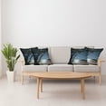 thumbnail image 3 of Ambesonne Landscape Throw Pillow Cover 4 Pack, Night Tree Silhouette Sea, 16", Black and Blue, 3 of 5