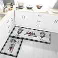 thumbnail image 5 of Farmhouse Kitchen Rugs and Mats 2 Pieces, Rooster Decor, Buffalo Plaid Sunflowers Anti Fatigue Non Slip Mat Farm House Runner for Kitchen, Laundry 17x30+17x47inch Grey, 5 of 6