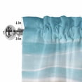 thumbnail image 2 of Summer Blue Beach Window Valance for Kitchen, Coastal Nautical Watercolor Gradient Ocean Waves Rod Pocket Short Curtain for Small Windows, Light Filtering Decorative Valance, 60 x 18 Inch, 2 of 9