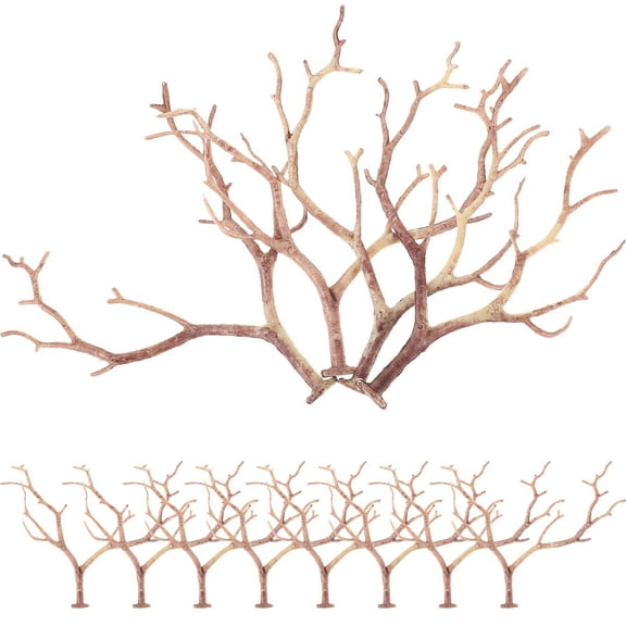 Uonlytech Balconies Artificial Antler Shaped Tree Branches Light Brown 12pcs