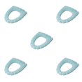 thumbnail image 1 of Ounissouiy Cubierta de asiento de inodoro Closestool Almohadillas en forma de O Acrílico Baño Hogar Tejer Mats Mantener caliente Universal Type8 NO8, 1 of 6