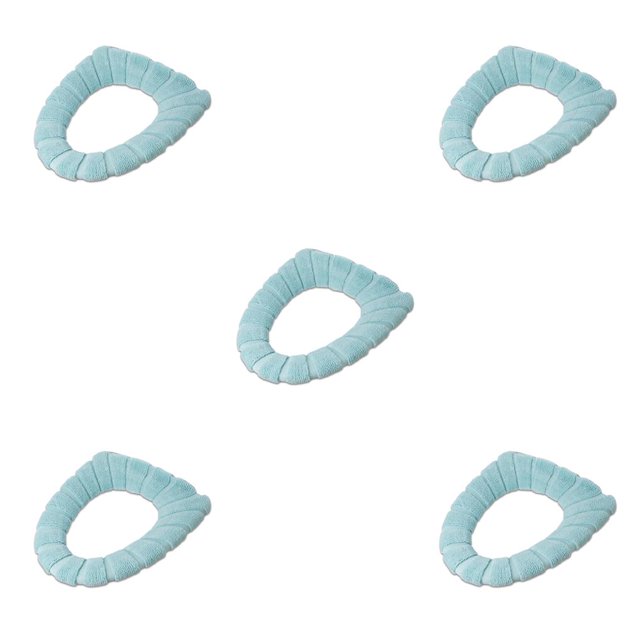 Ounissouiy Cubierta de asiento de inodoro Closestool Almohadillas en forma de O Acrílico Baño Hogar Tejer Mats Mantener caliente Universal Type8 NO8