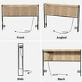 thumbnail image 5 of King Size Headboard Only with Outlets, Wall Mount Wood Fluted Headboard with Storage, Height Adjustable, Storage Rack, Sturdy and Stable, Easy Assembly(Oak, King), 5 of 7