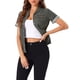 thumbnail image 1 of CHAQUETA DE JEAN DE MUJER INSPIRE CHIC DE MANGA CORTA CON CUELLO Y BOTONES L GRIS, 1 of 6