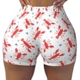 thumbnail image 2 of Goofa Lobsters And Sea Stars Printed Workout Shorts Women Seamless Scrunch Butt Lifting High Waisted Gym Booty Shorts Elastic Workout Shorts-XX-Large, 2 of 8