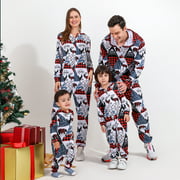 Christmas Family Matching Sets, Hoodie Jumpsuits Romper Pajamas, Deer Print Holiday Xmas Pjs Sleepwear For Family
