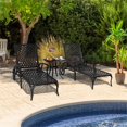 thumbnail image 2 of Spaco Chaise Lounge Chair Outdoor, Pool Lounge Chairs, Backrest Adjustable Courtyard Cast Aluminum Lying Bed, for Patio Garden Outdoor Beach, Black, 2 of 15