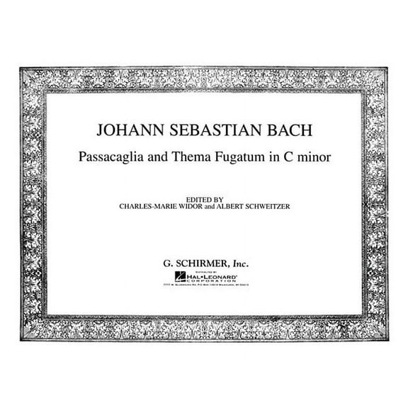 Passacaglia Und Thema Fugatum in C Minor: Organ Solo (Other)