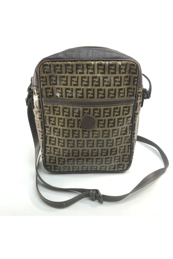 Pre-Owned Fendi vintage Bag Pochette Shoulder Bag Beige Beige x Brown (Fair)