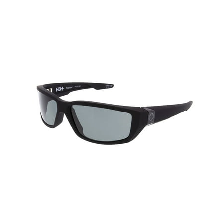Spy Sunglasses 670937219864 Dirty Mo HD Plus Polarized Lenses Scratch Resistant Wrap Athletic, Soft Matte Black