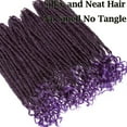 thumbnail image 6 of Benehair Goddess Locs Crochet Braids Boho Style Faux Locs Hair Extensions with Curly Ends Pre Looped Locs Synthetic for Women 16" Dark Black&Purple, 6 of 9
