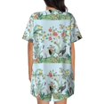 thumbnail image 6 of Sigee Chinoiserie Floral Palm Tree for Sleepwear Casual Pjs with Pockets Women's Pajamas Sets Shorts 2 Piece Short Sleeve Lounge Sets Large, 6 of 9
