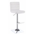 thumbnail image 1 of Benzara BM163755 Tabouret de Bar Réglable Sans Accoudoirs Décontracté, Blanc, Ensemble de 2, 1 of 1