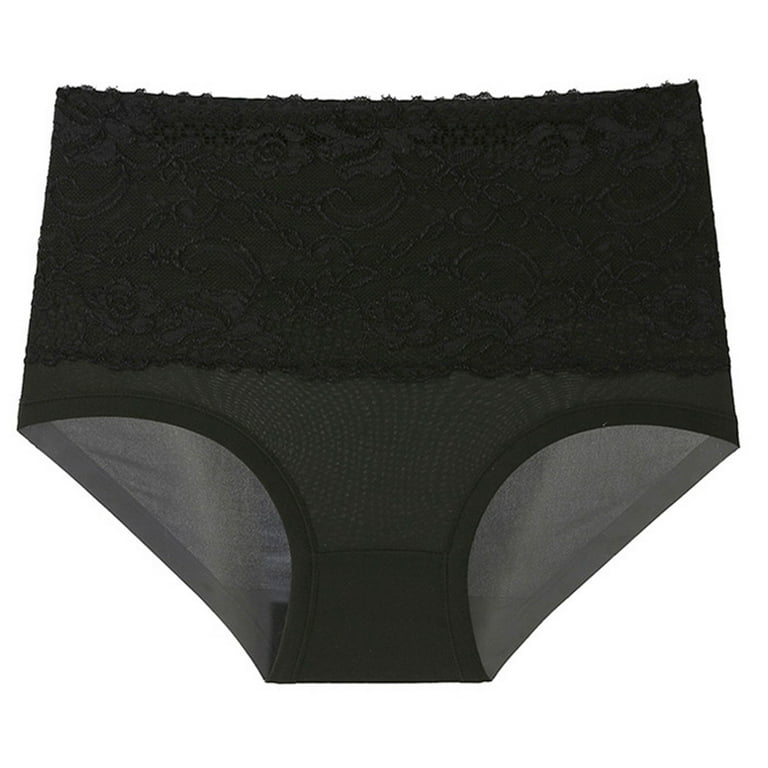 JDEFEG Most Comfortable Womens Underwear Womens Lace Trim Breathable  Comfort Waist Panties Days Of The Underwear Women Plus Size Lace Black Xl 
