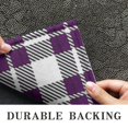 thumbnail image 6 of Purple and White Checkered Pattern Washable Non Slip Indoor Door Mat, Decorative Entry Rug for Entrance, Bedroom, Kitchen, Bathroom, 16"x47", 6 of 6
