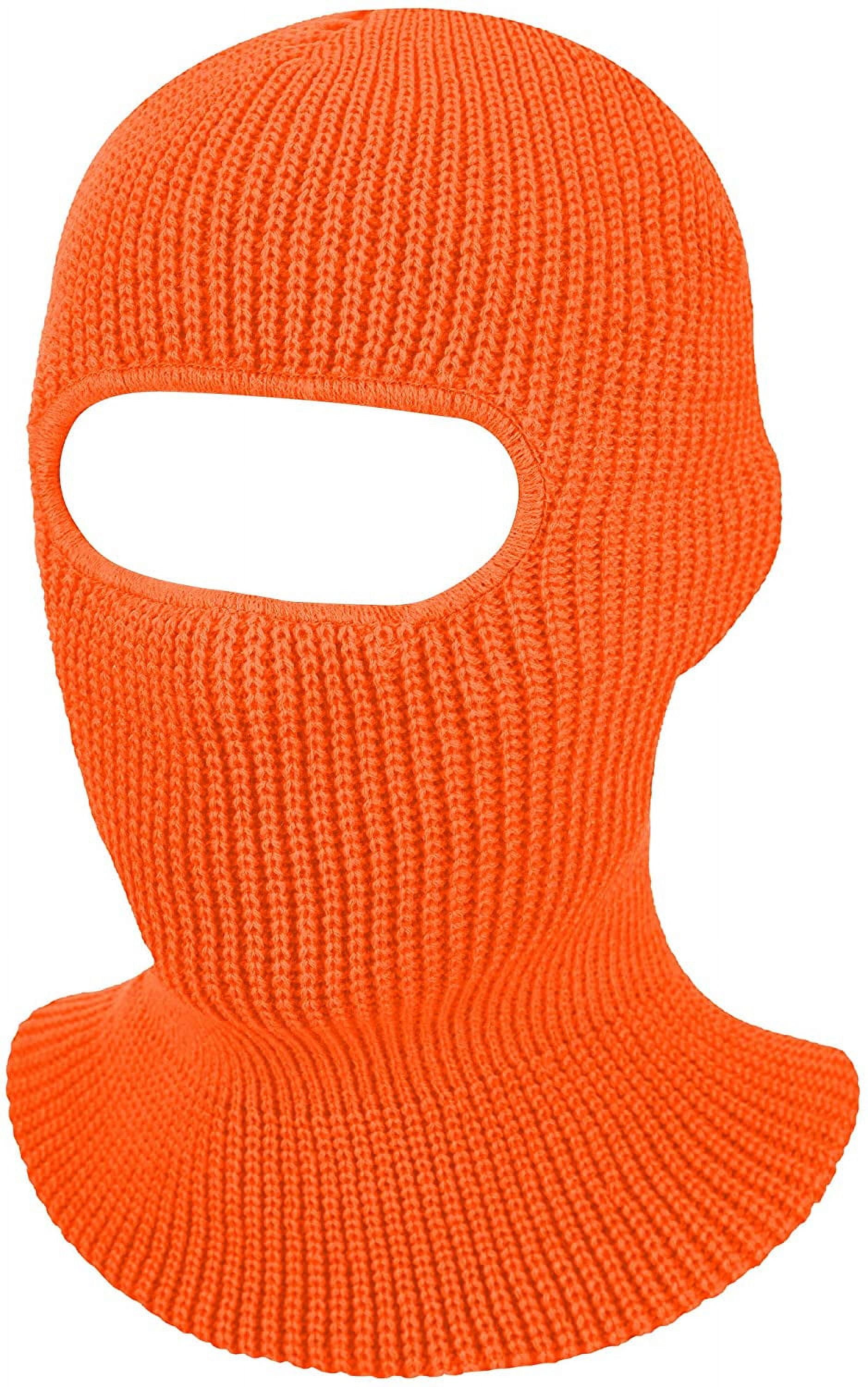 1-Hole Unisex Face Ski Balaclava Winter Outdoor ZOELNIC Sports, Balaclava for Full Mask Face Cap Warm Knitted Beanie Pink Knit Cover Adult