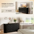 thumbnail image 6 of JUMMICO Dresser for Bedroom, 6 Wood Dresser Drawers, Wide Chest of Drawers, Storage Tower Unit, Modern Design for Bedroom, Living Room, Hallway, Entryway (Black), 6 of 7