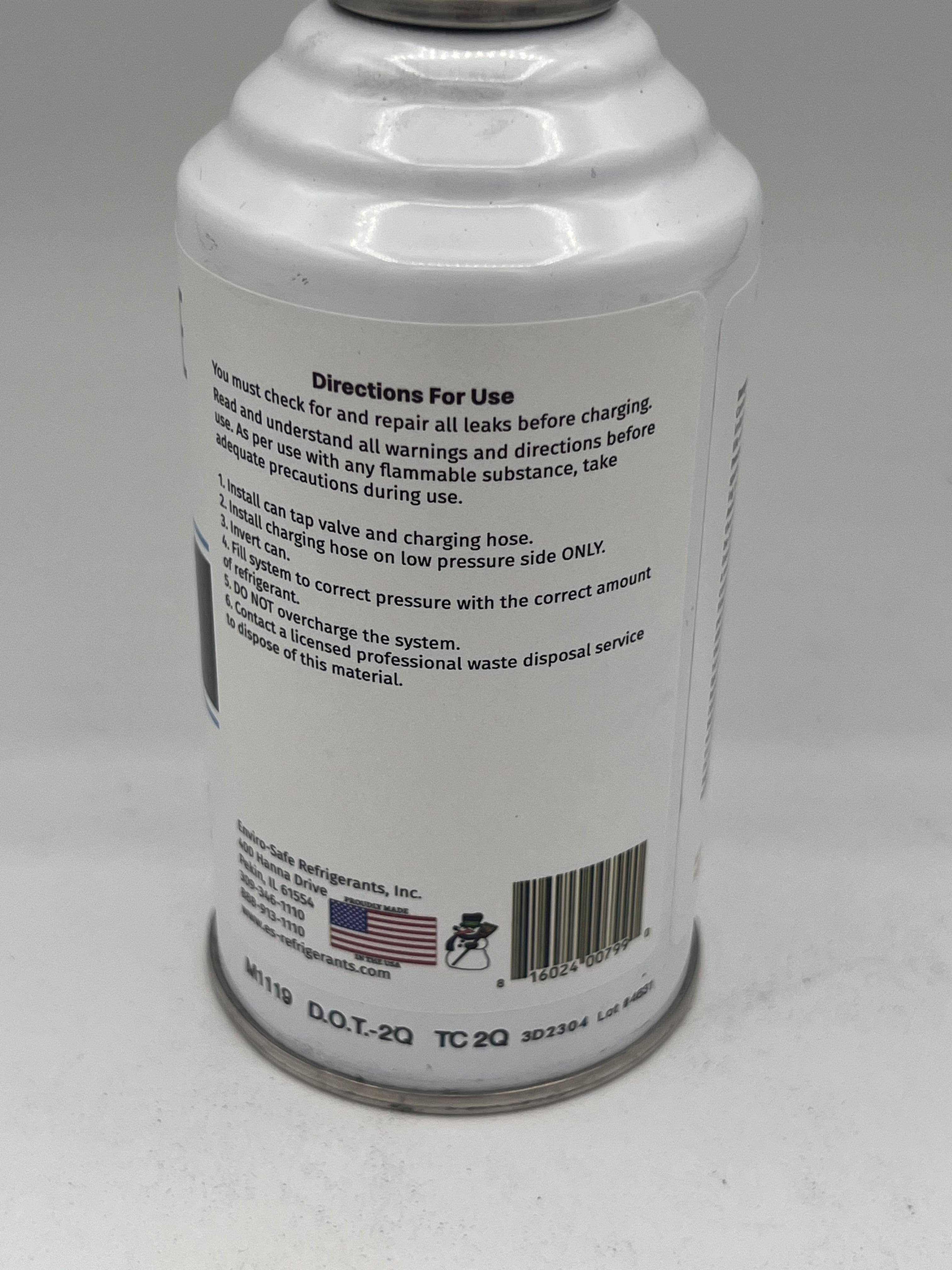 Enviro-Safe EPA Approved, R600a 99.7% Purity 6 oz Refrigerant