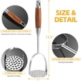 thumbnail image 3 of Mashed Potatoe Masher Stainless Steel - Heavy Duty Potato Masher, Professional Integrated Masher for Avocado, Potatoes, Beans, Meat, Vegetables, 3 of 13