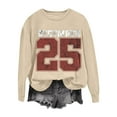 thumbnail image 3 of Sentmoon Hauts pour Femmes Vêtements d'Hiver Décontractés pour Femmes T-Shirt à Manches Longues Raglan Col Rond Imprimé Mode pour Voyage et Commodité Pliable Kaki TTG, 3 of 7