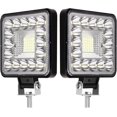 thumbnail image 1 of LED Work Light 12V 2PCS123W 4' led tractor Spotlight Square 12V 24V light work lights for offroad Car trucks SUV 4x4 tractor, fog light, 1 of 4