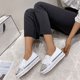 thumbnail image 5 of Amzcrzy Zapatos de mujer,Zapatos de mujer,Zapatillas de mujer, Zapatos de suela plana con diamantes de imitación para mujer, zapatos casuales de un solo pie. Sandalias Mujer Zapatillas De Casa, 5 of 6