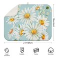 thumbnail image 2 of 2 Pcs Daisy Flower Dish Drying Mat - 18 X 24 Inch Absorbent Microfiber Kitchen Counter Mat – Quick-Dry Dish Rack Alternative, Dish Drying Pad for Dishes, Cups, Utensils, Pots & Pans, 2 of 3